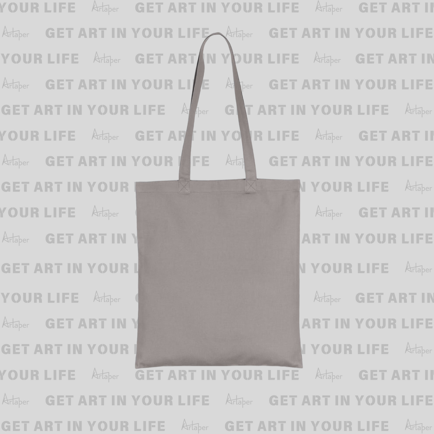 PLAIN COTTON TOTE BAG - Gray