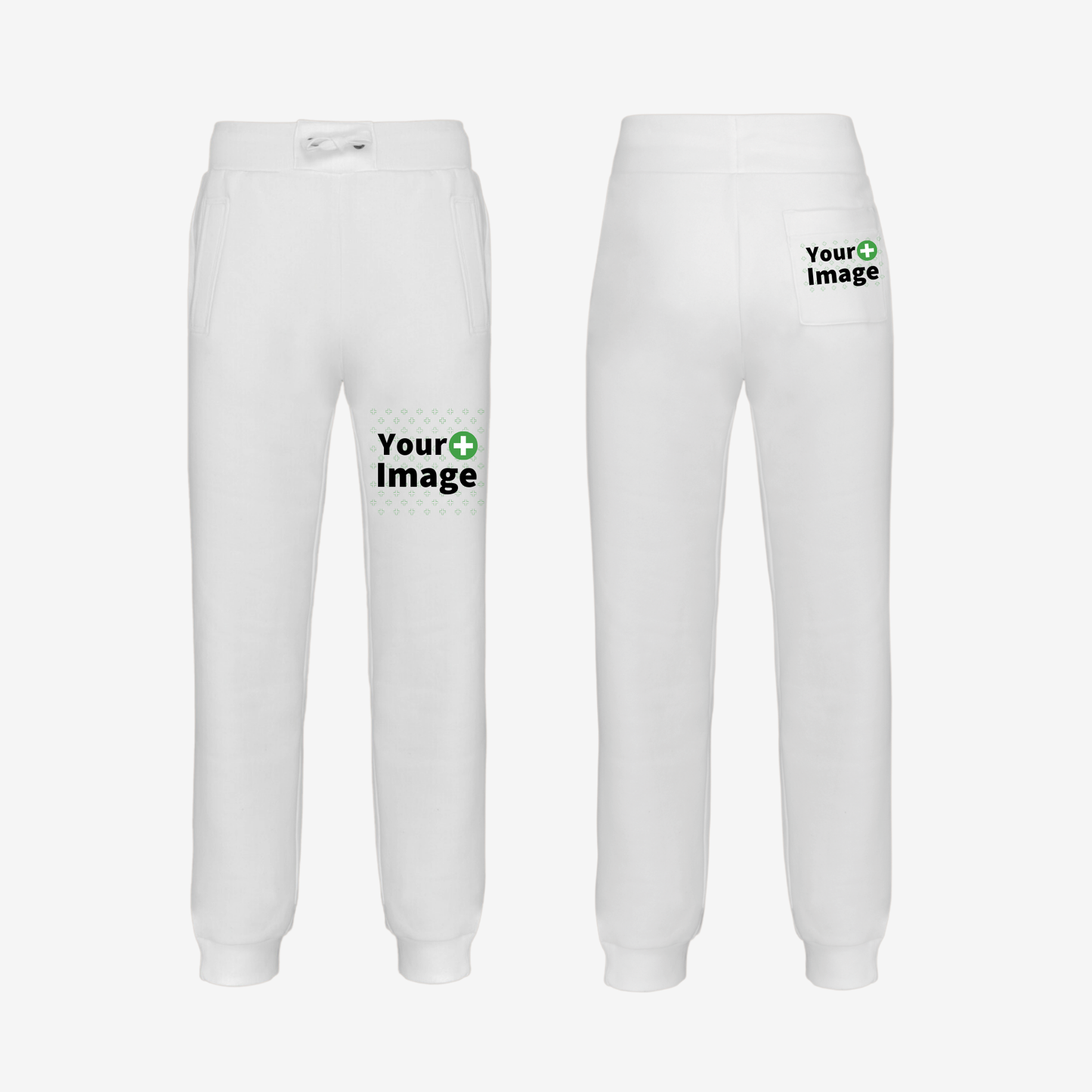 Custom Printed - RELAXED FIT JOGGING SWEATPANT - White