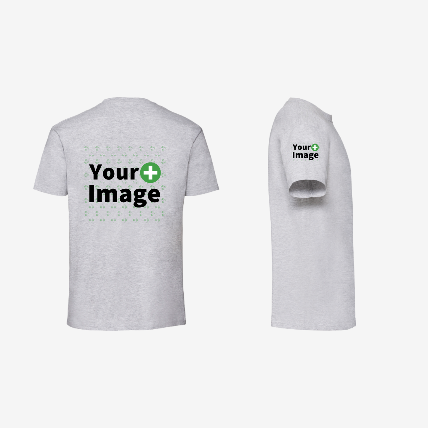 Custom Printed - REGULAR FIT T-SHIRT - Heather Ash Gray