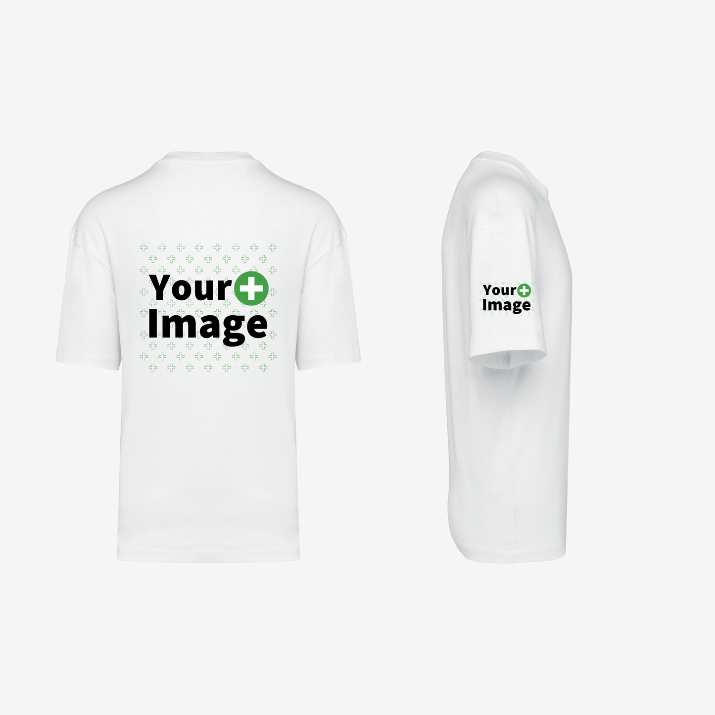 Custom Printed - OVERSIZED DROP SHOULDER T-SHIRT - White