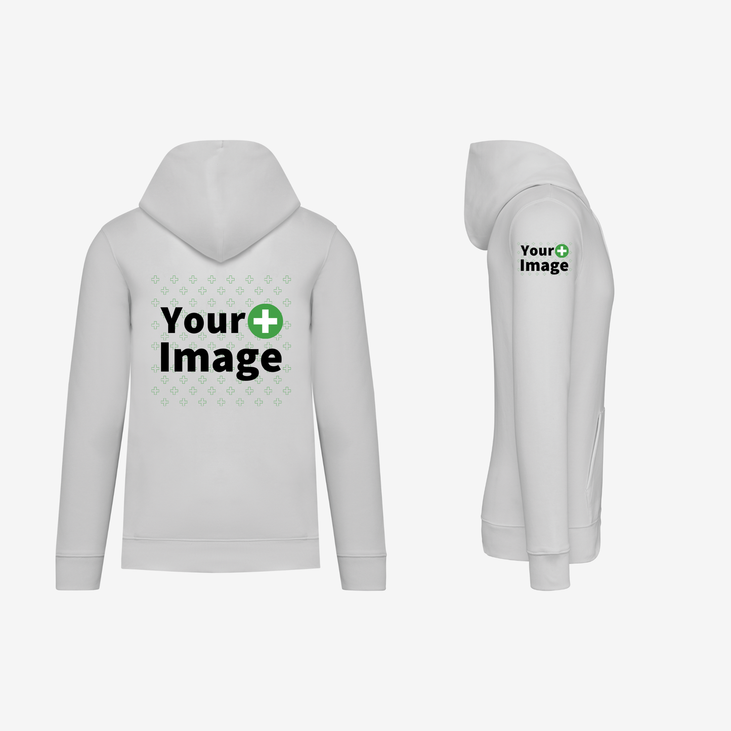 Custom Printed - HOODED SWEATSHIRT - White