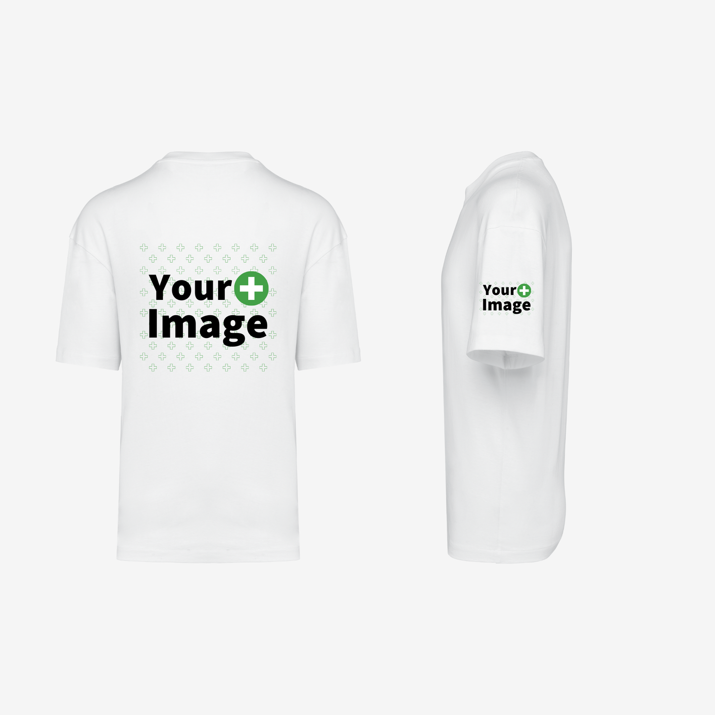 Custom Printed - OVERSIZED DROP SHOULDER T-SHIRT - White