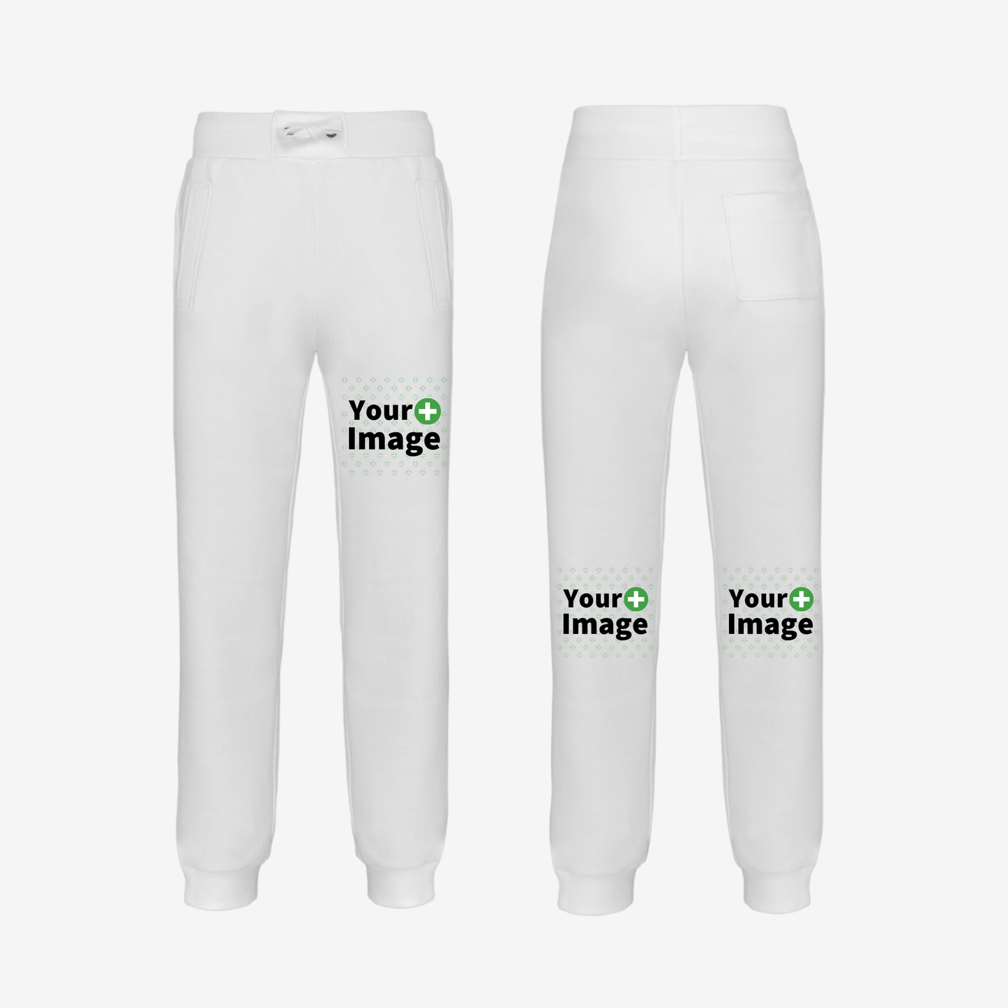Custom Printed - RELAXED FIT JOGGING SWEATPANT - White