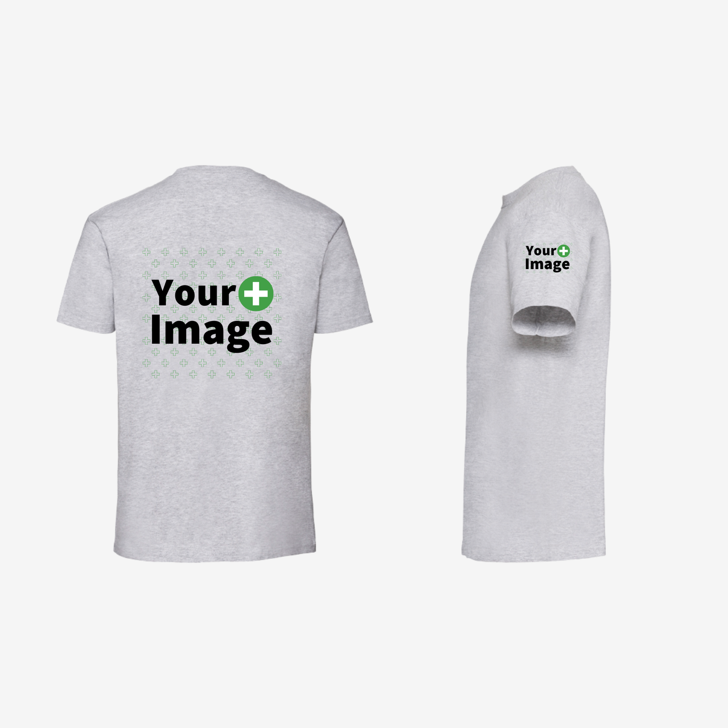Custom Printed - REGULAR FIT T-SHIRT - Heather Ash Gray