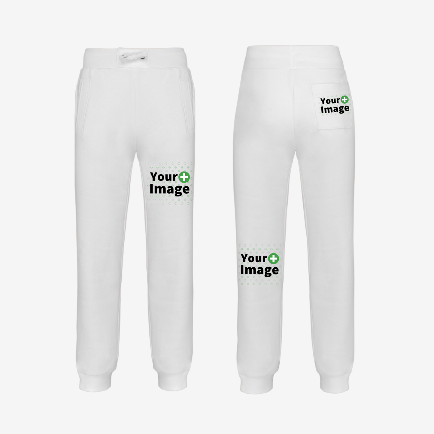 Custom Printed - RELAXED FIT JOGGING SWEATPANT - White