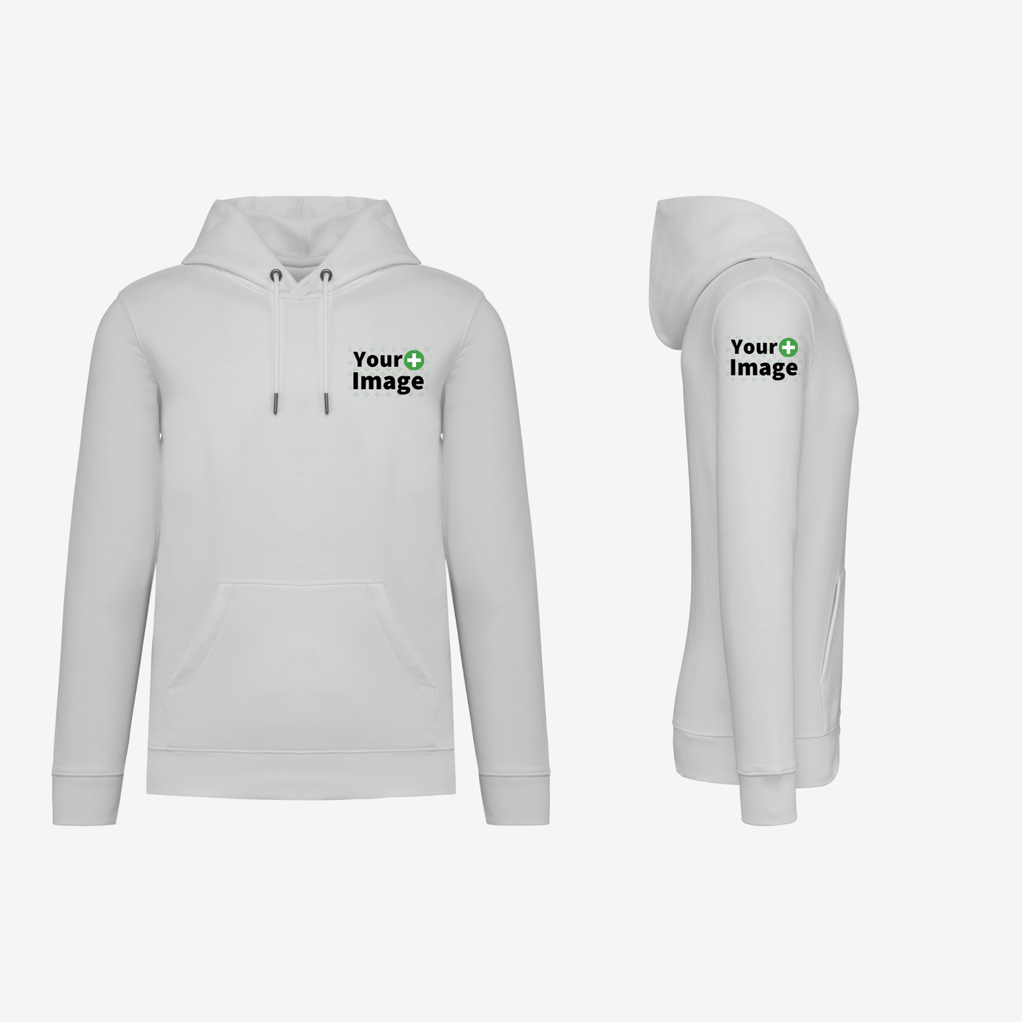 Custom Printed - HOODED SWEATSHIRT - White