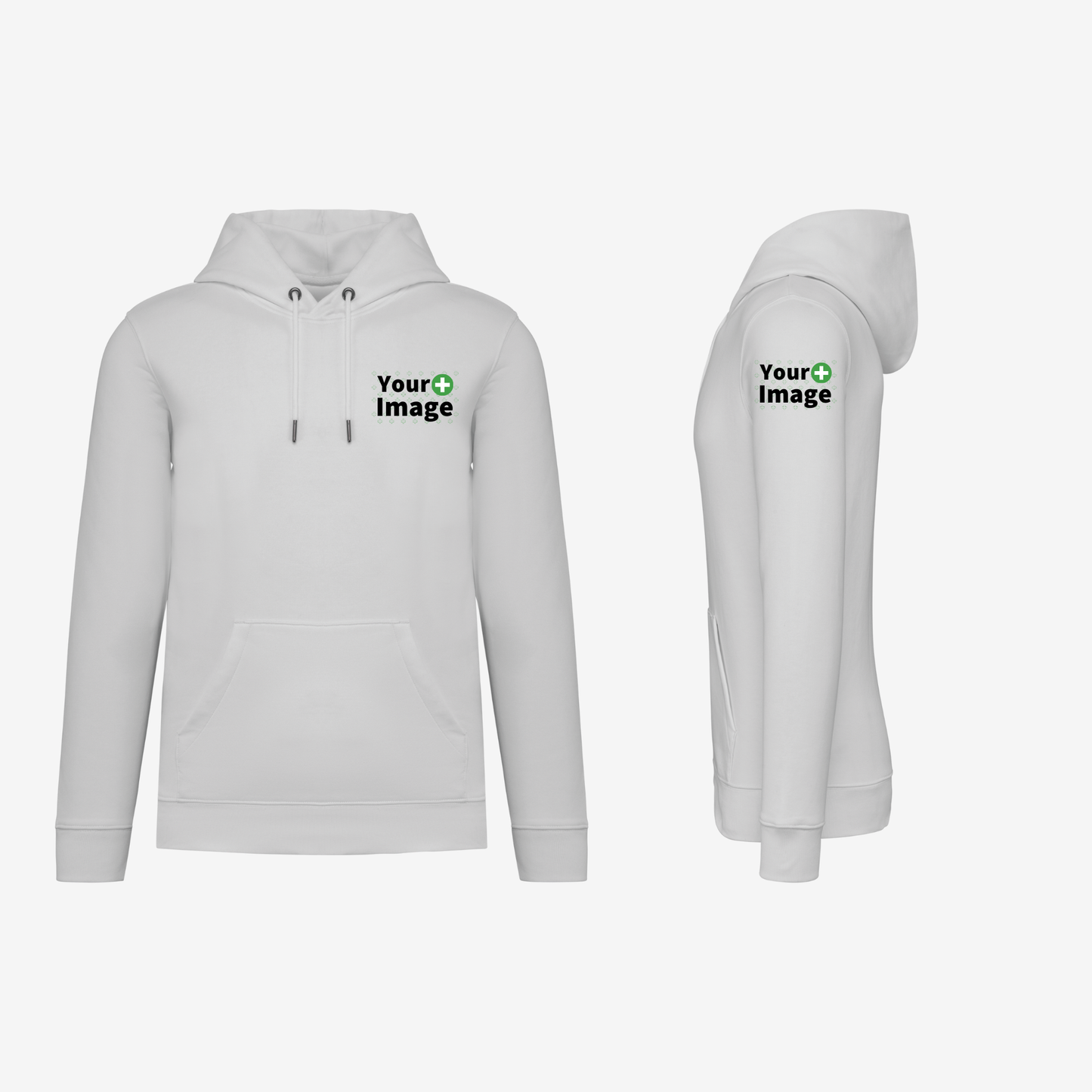 Custom Printed - HOODED SWEATSHIRT - White