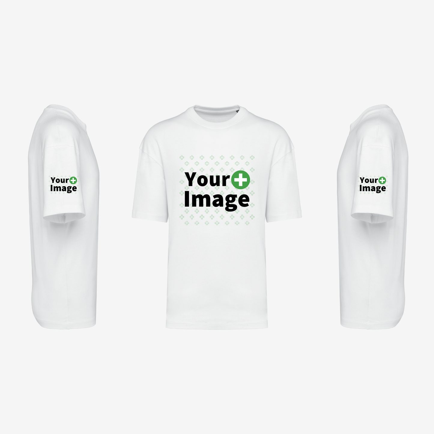 Custom Printed - OVERSIZED DROP SHOULDER T-SHIRT - White