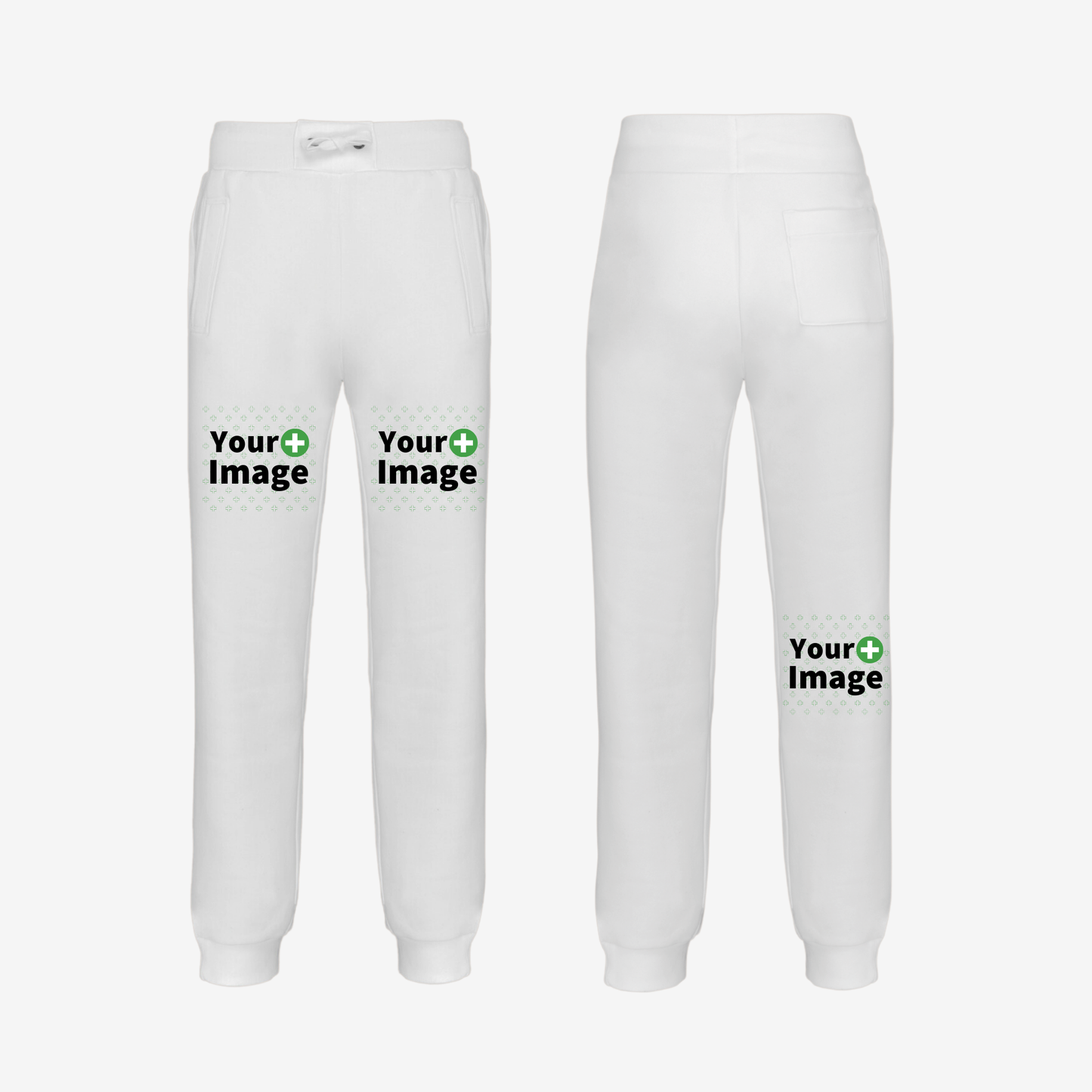Custom Printed - RELAXED FIT JOGGING SWEATPANT - White