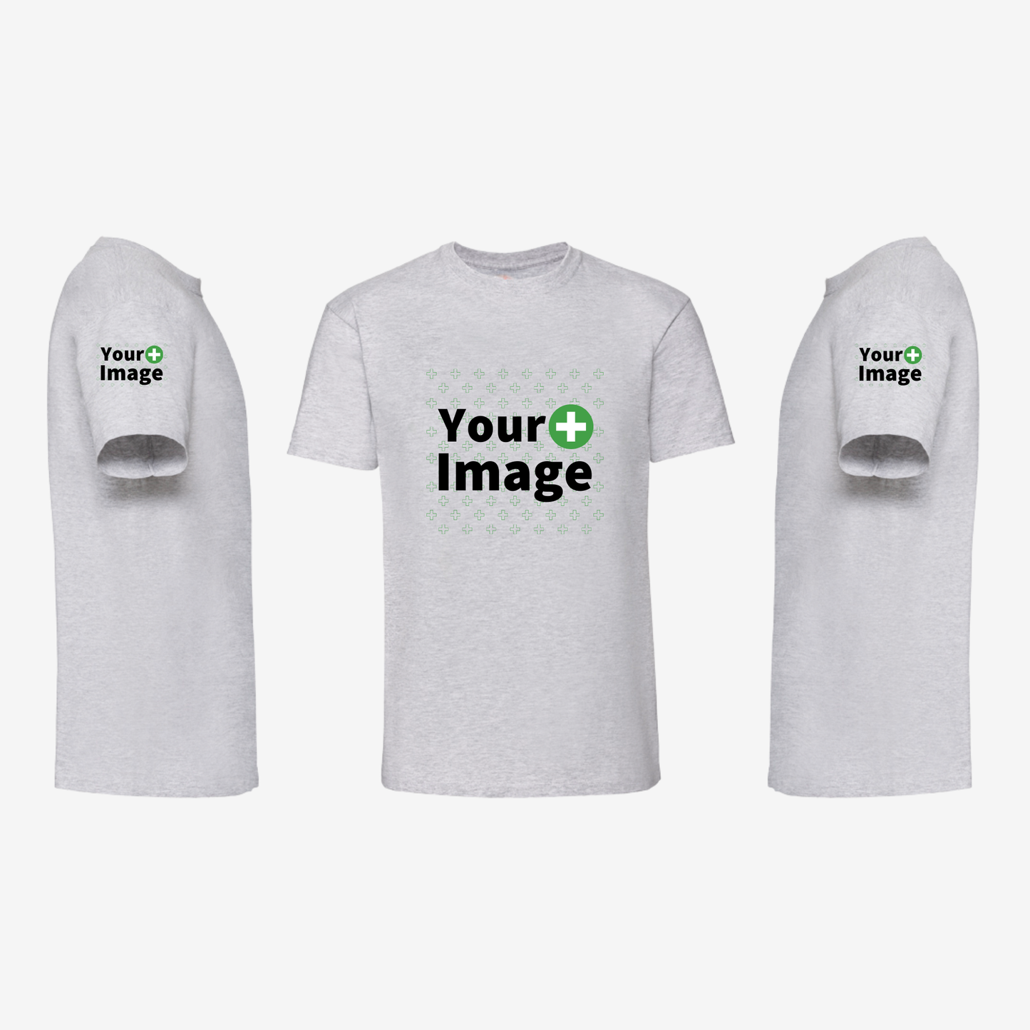 Custom Printed - REGULAR FIT T-SHIRT - Heather Ash Gray