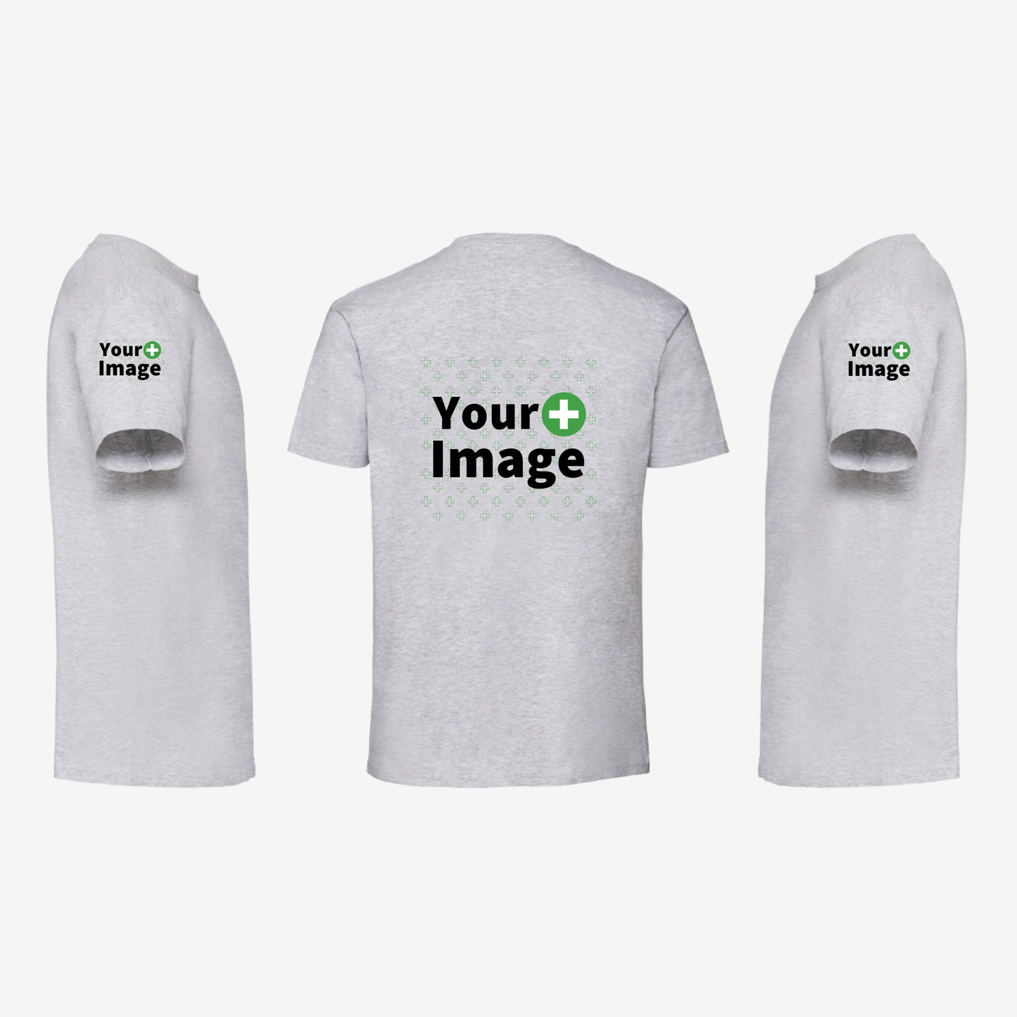 Custom Printed - REGULAR FIT T-SHIRT - Heather Ash Gray