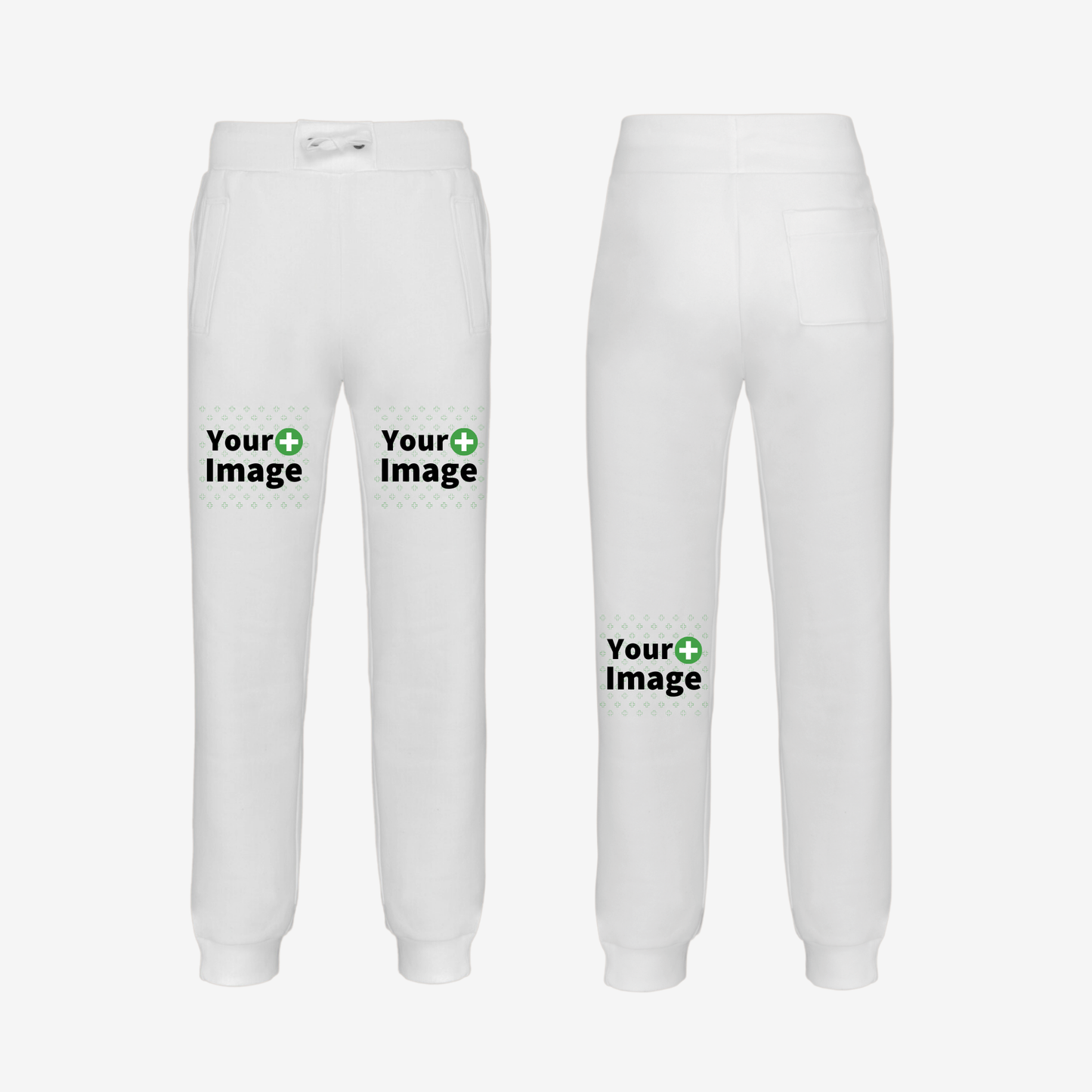 Custom Printed - RELAXED FIT JOGGING SWEATPANT - White