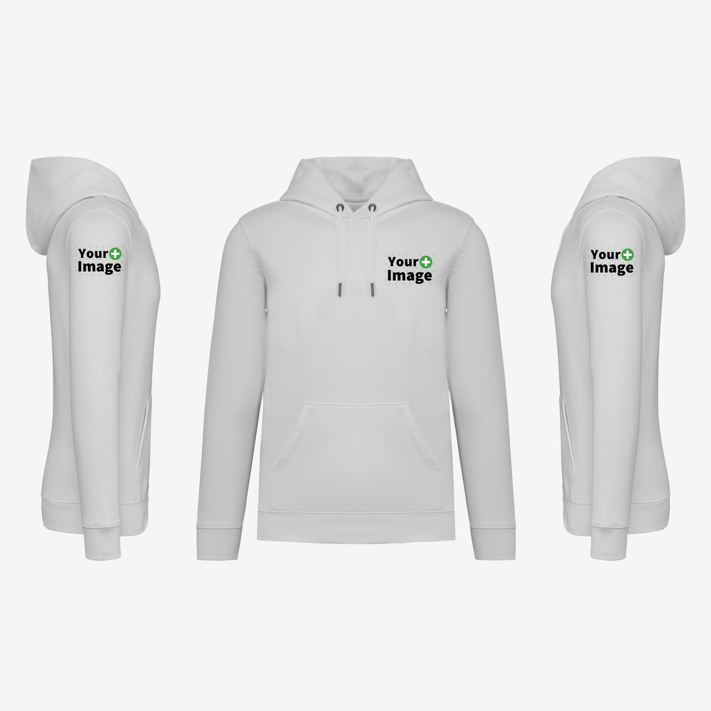 Custom Printed - HOODED SWEATSHIRT - White