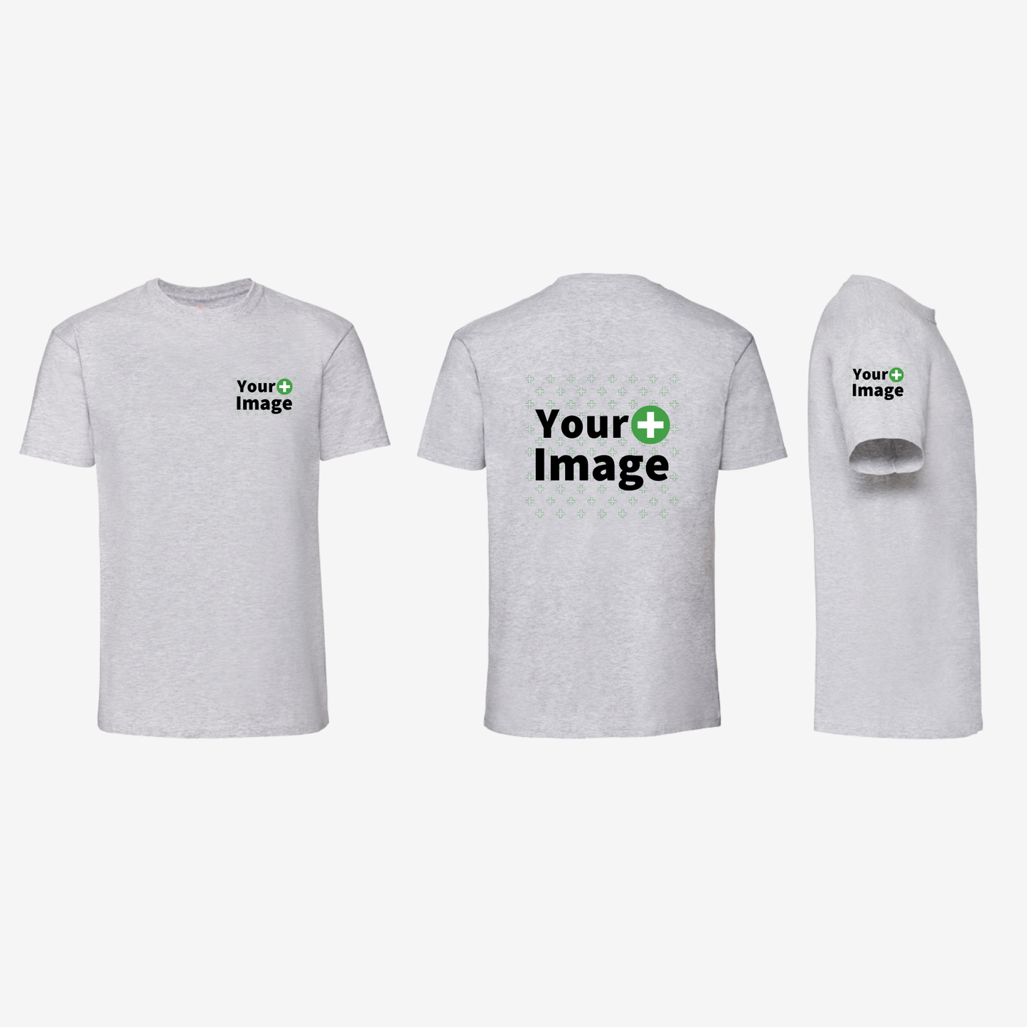 Custom Printed - REGULAR FIT T-SHIRT - Heather Ash Gray