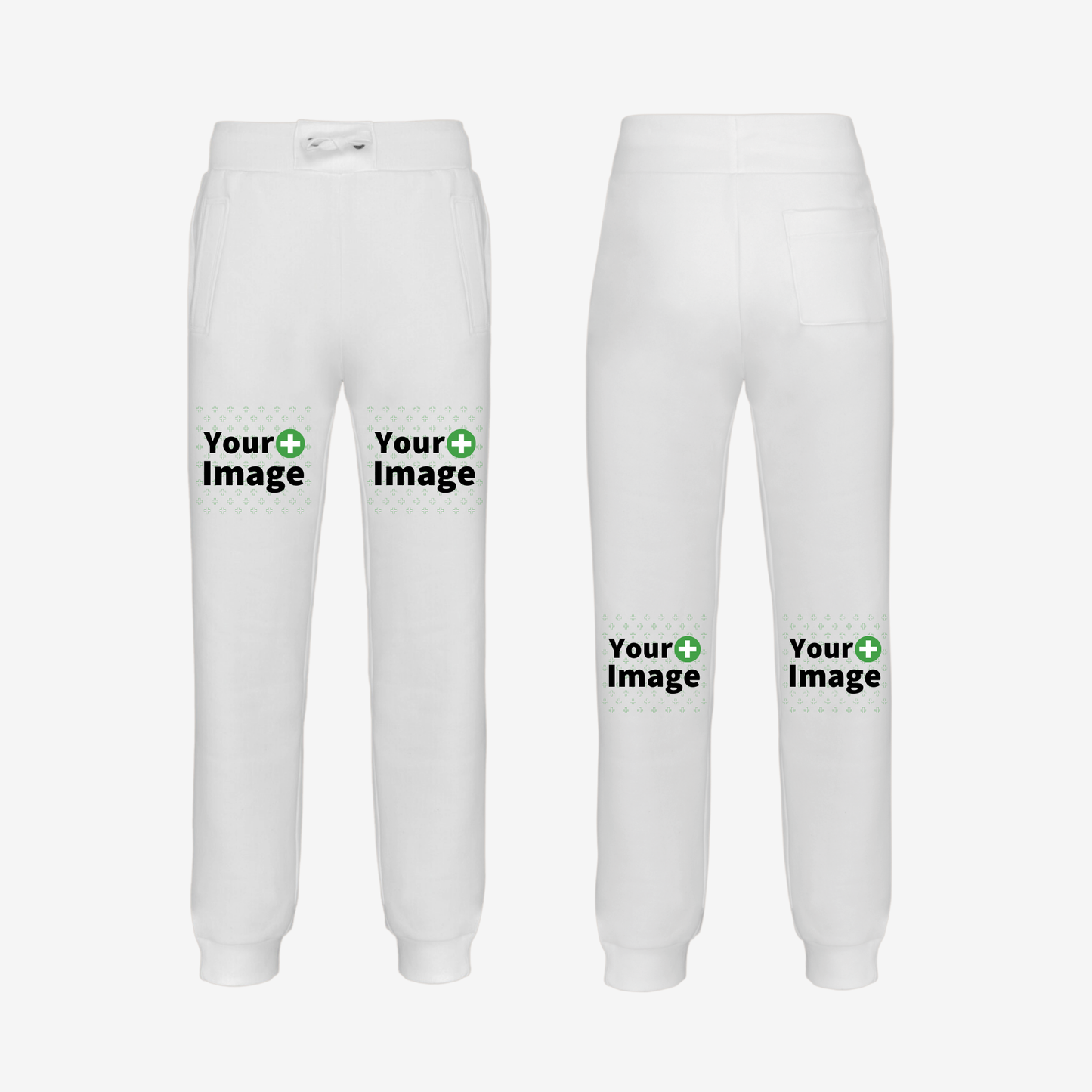 Custom Printed - RELAXED FIT JOGGING SWEATPANT - White