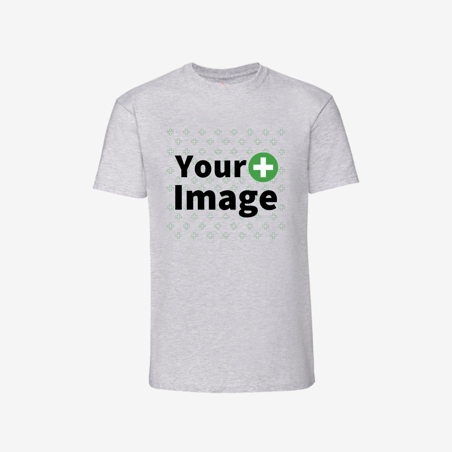 Custom Printed - REGULAR FIT T-SHIRT - Heather Ash Gray