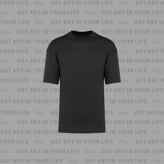 OVERSIZED DROP SHOULDER PLAIN T-SHIRT - Black