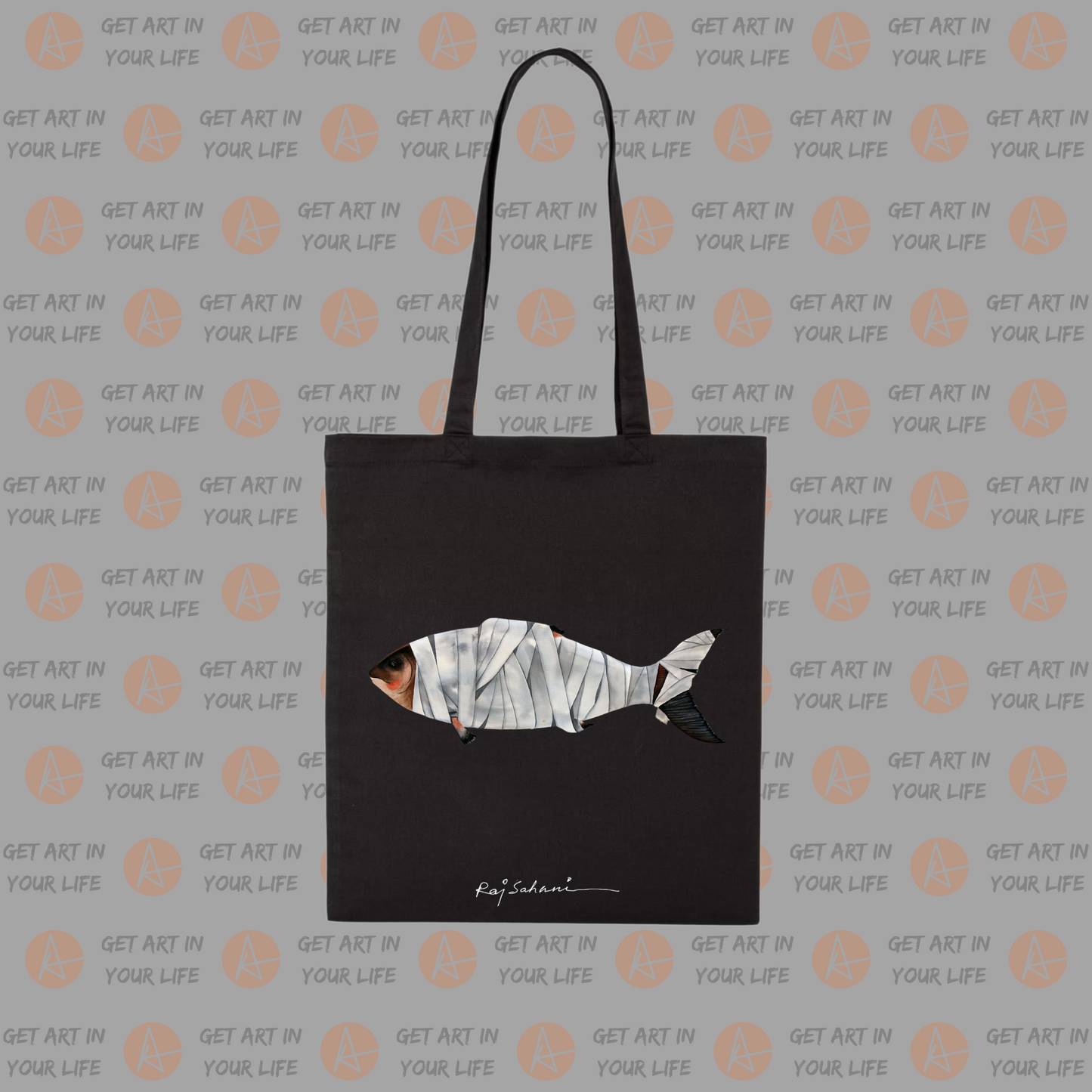 The Fish on COTTON TOTE BAG