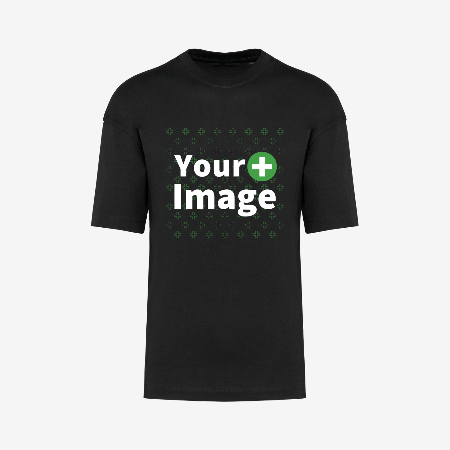 Custom Printed - OVERSIZED DROP SHOULDER T-SHIRT - Black