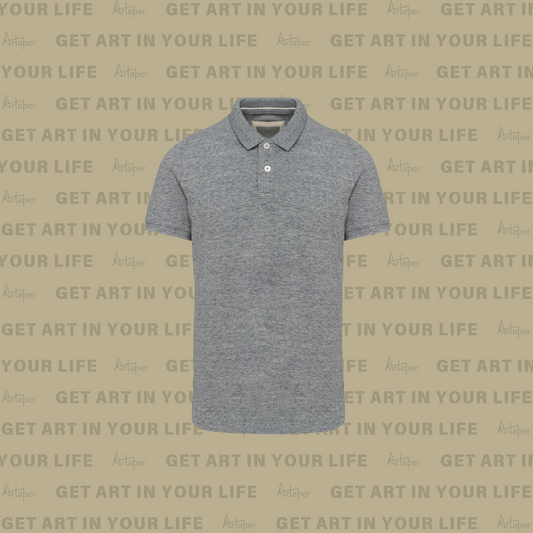 SHORT SLEEVE POLO - Heather Slub Gray