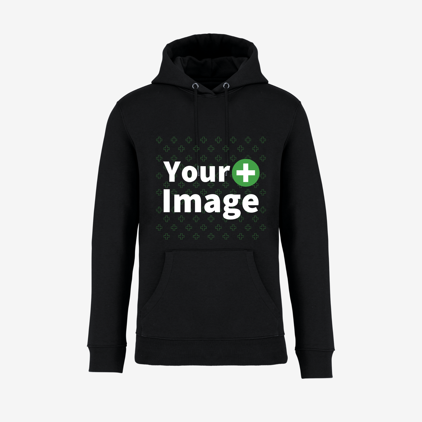 Custom Printed - HOODED SWEATSHIRT - Black