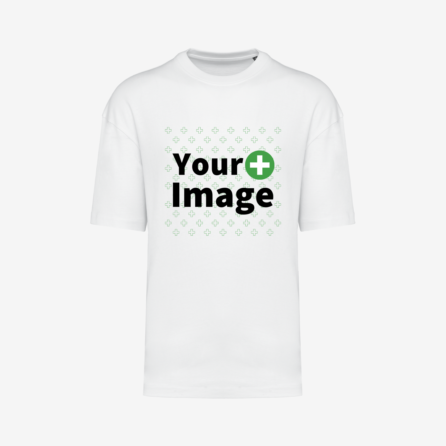 Custom Printed - OVERSIZED DROP SHOULDER T-SHIRT - White