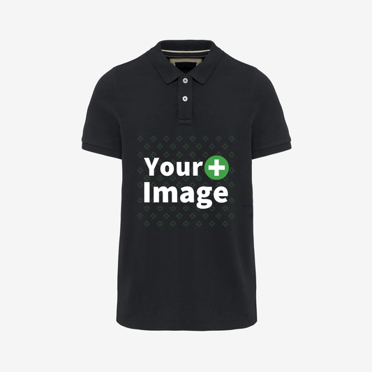 Custom Printed - SHORT SLEEVE POLO - Black
