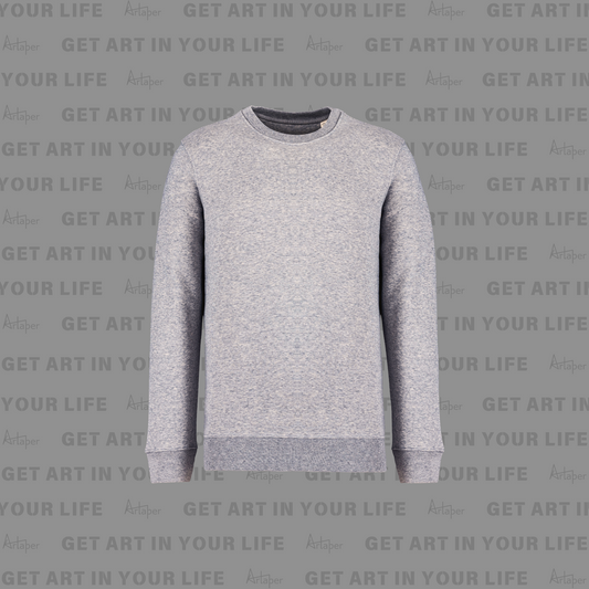 PLAIN CREW NECK SWEATSHIRT - Heather Slub Gray