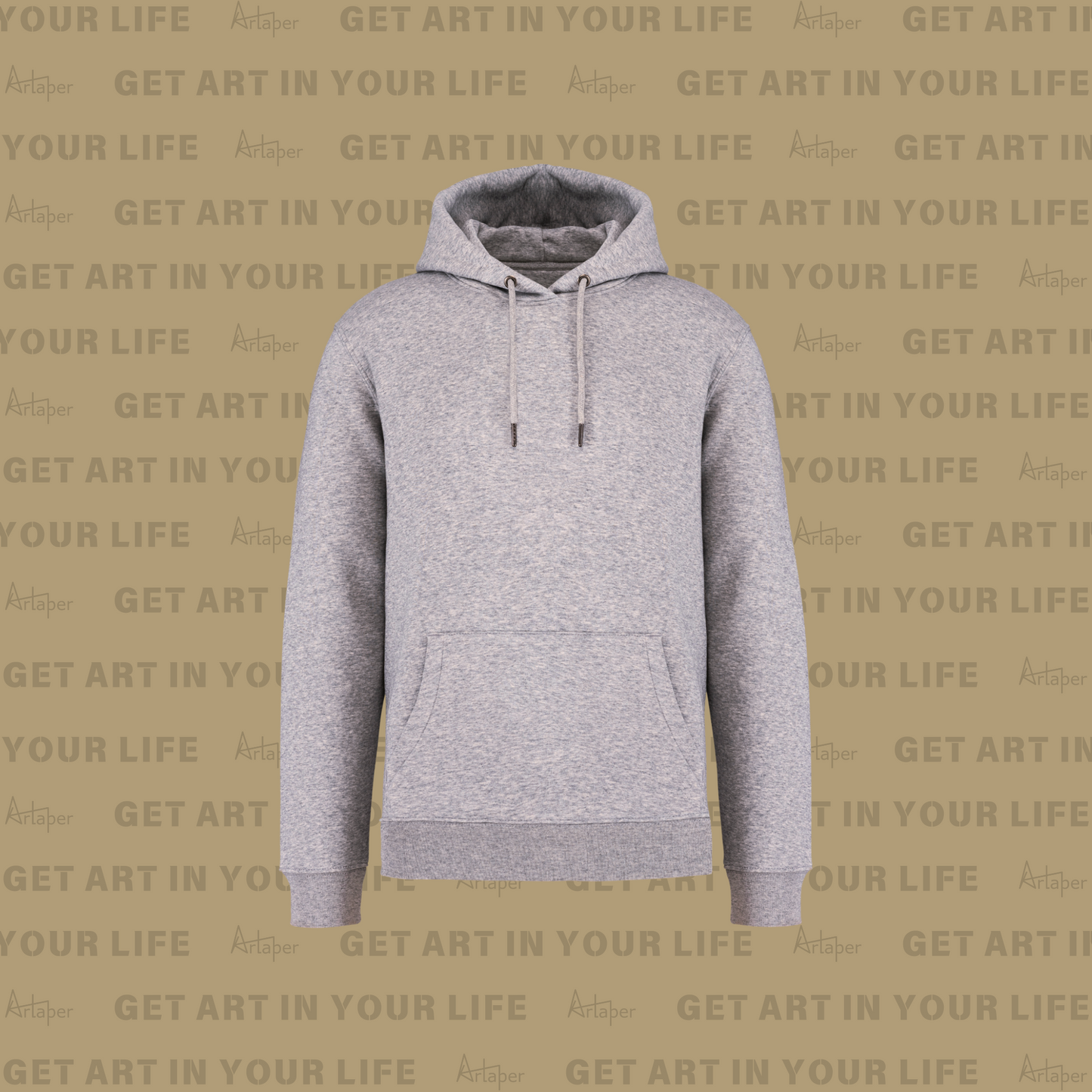 PLAIN HOODED SWEATSHIRT - Heather Slub Gray