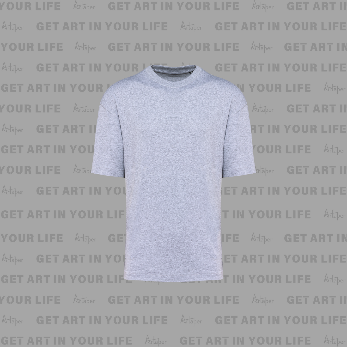 OVERSIZED DROP SHOULDER PLAIN T-SHIRT - Heather Slub Gray