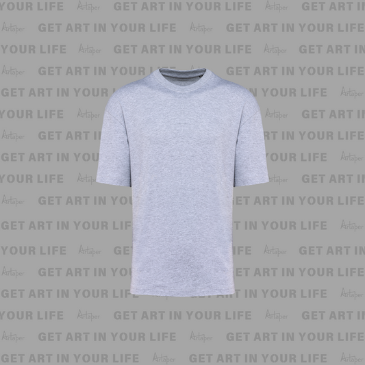 OVERSIZED DROP SHOULDER PLAIN T-SHIRT - Heather Slub Gray