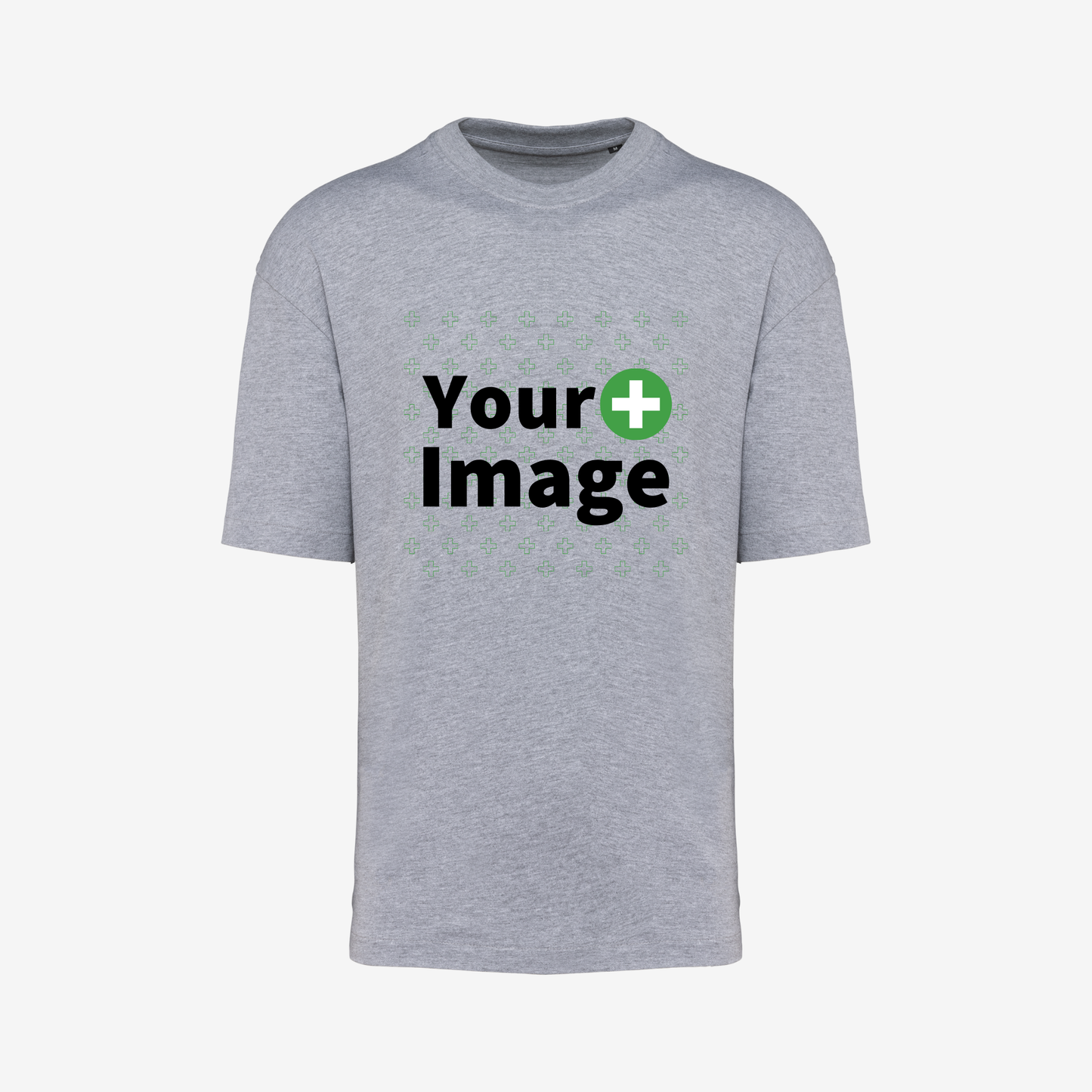 Custom Printed - OVERSIZED DROP SHOULDER T-SHIRT - Heather Slub Gray