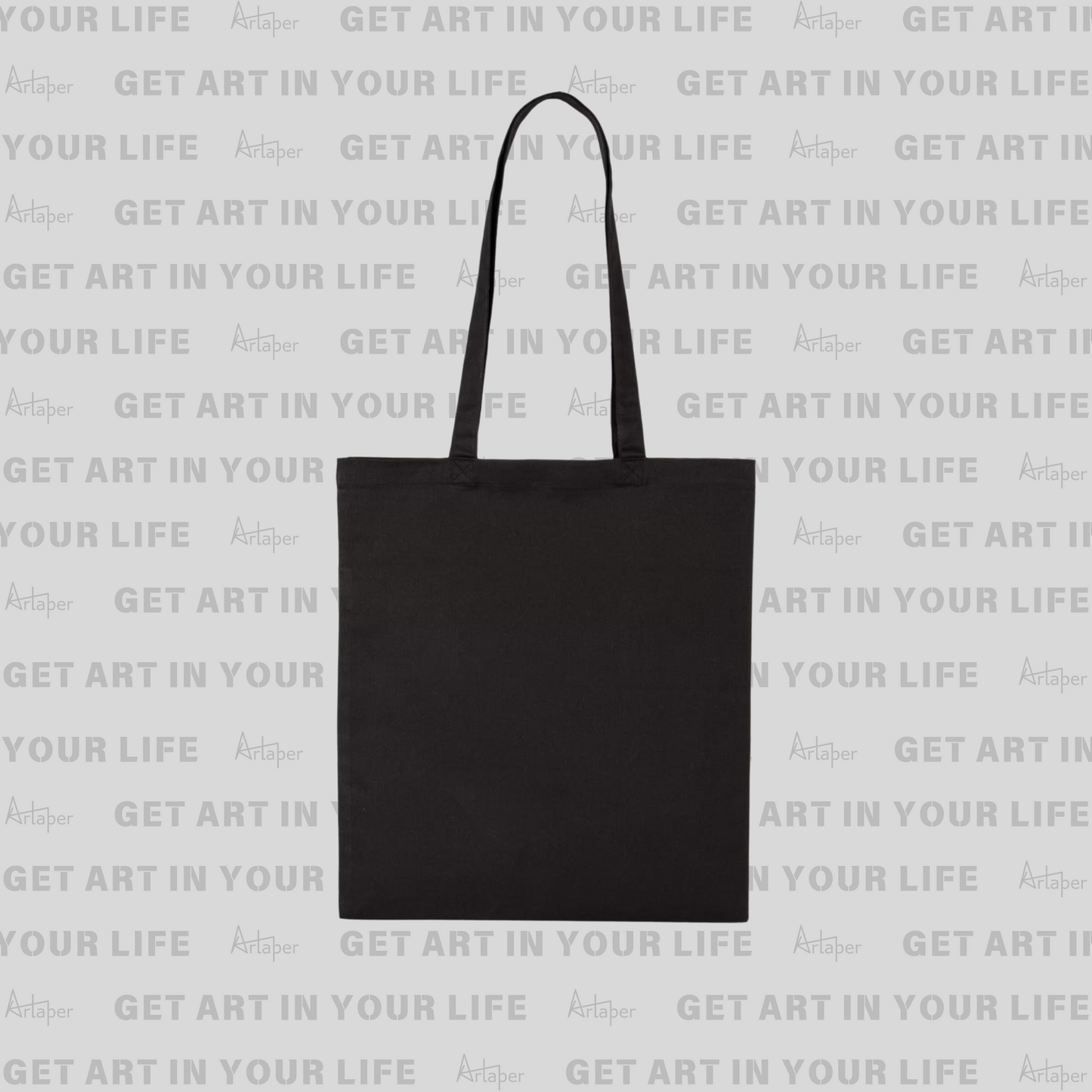 PLAIN COTTON TOTE BAG - Black