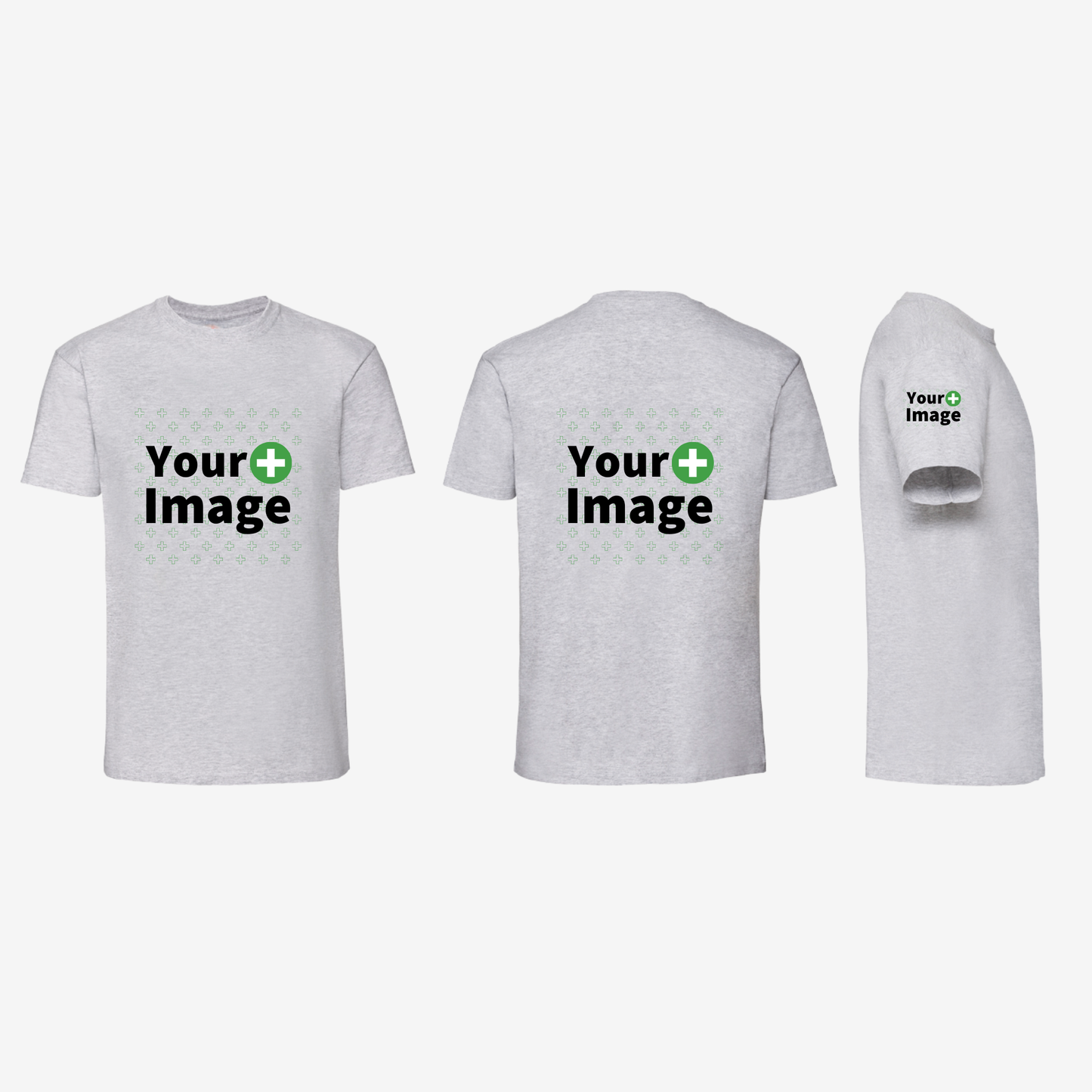 Custom Printed - REGULAR FIT T-SHIRT - Heather Ash Gray