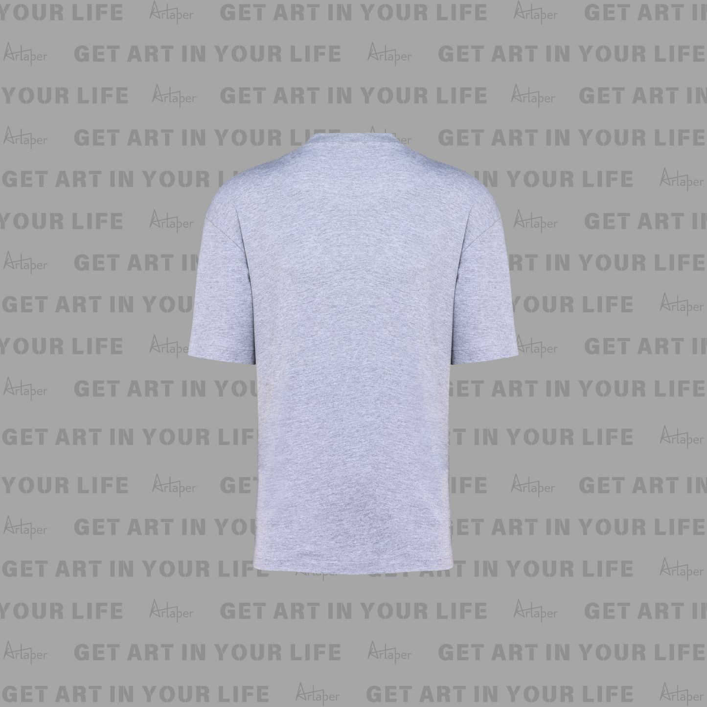 OVERSIZED DROP SHOULDER PLAIN T-SHIRT - Heather Slub Gray
