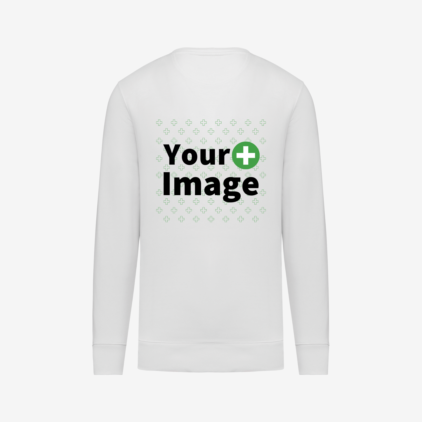 Custom Printed - CREW NECK SWEATSHIRT - White