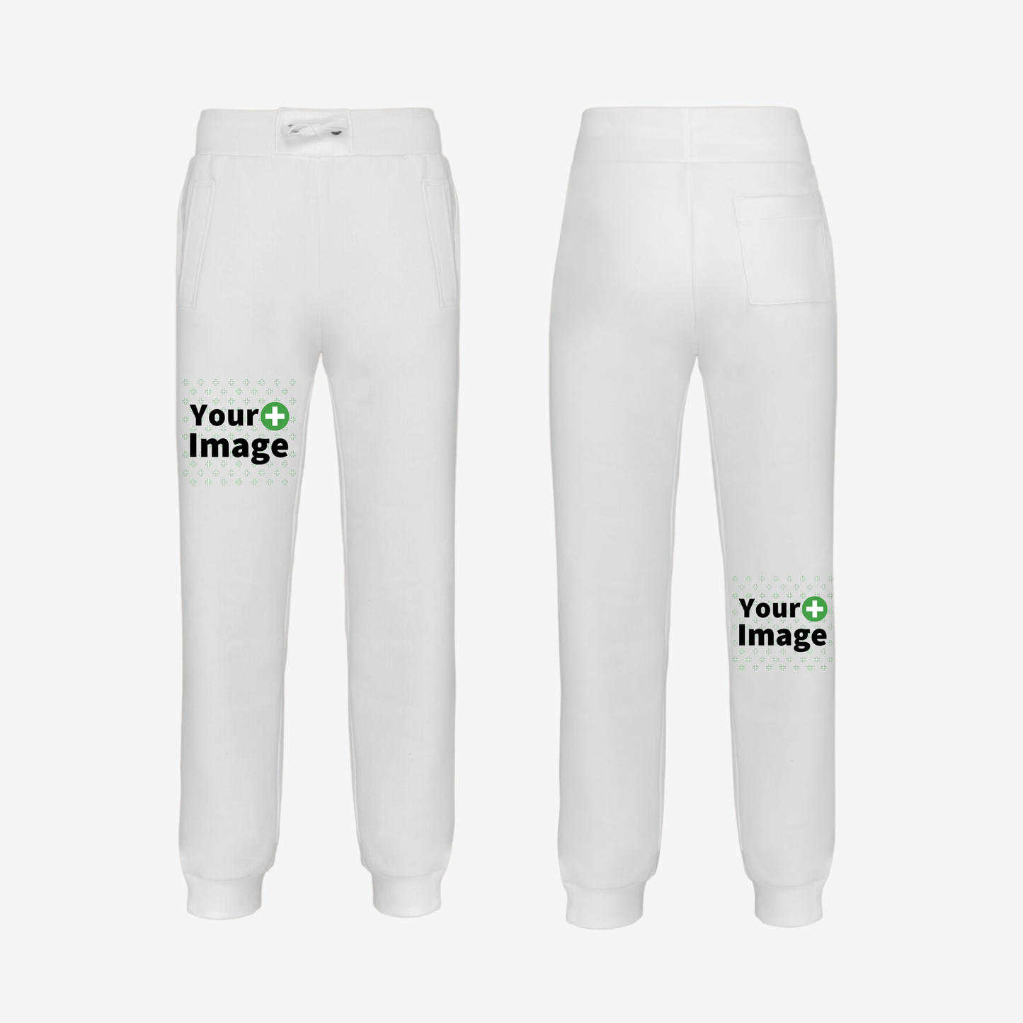 Custom Printed - RELAXED FIT JOGGING SWEATPANT - White