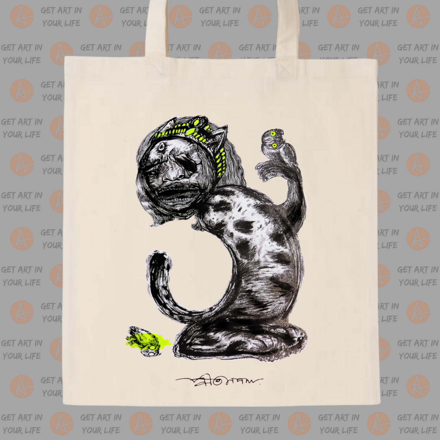 Queen of the House on COTTON TOTE BAG