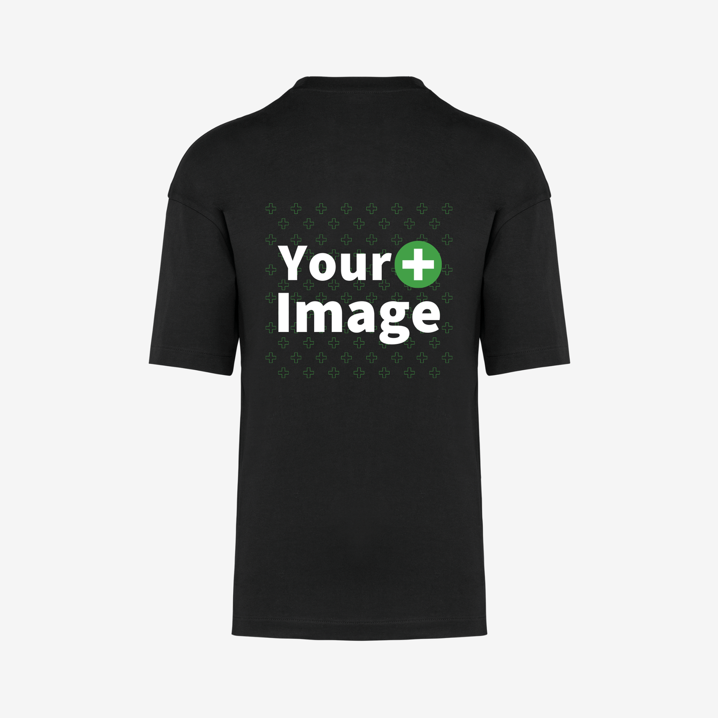Custom Printed - OVERSIZED DROP SHOULDER T-SHIRT - Black