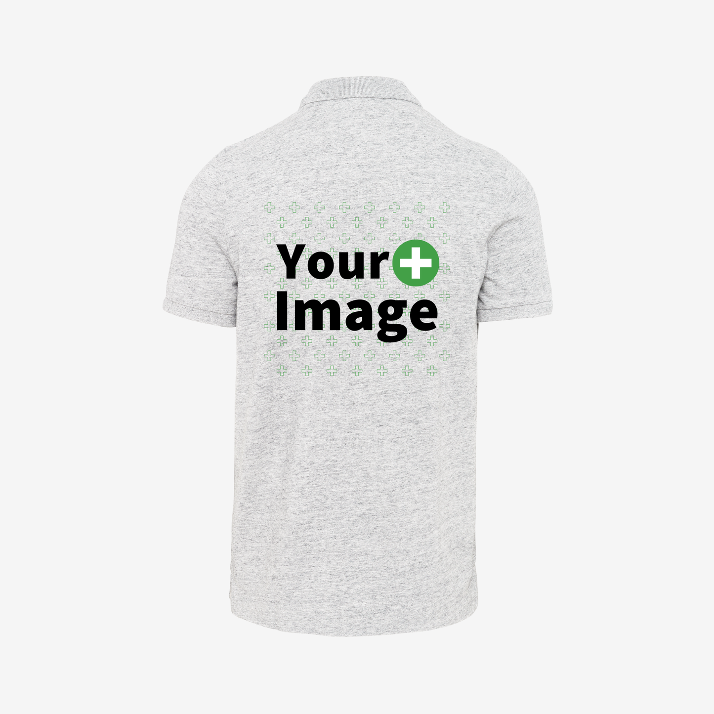 Custom Printed - SHORT SLEEVE POLO - Heather Ash Gray