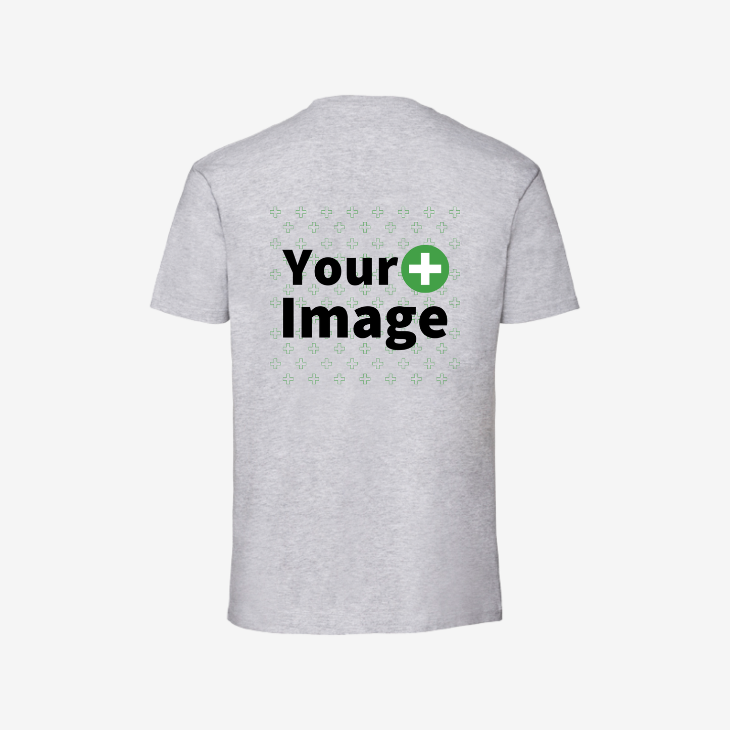 Custom Printed - REGULAR FIT T-SHIRT - Heather Ash Gray