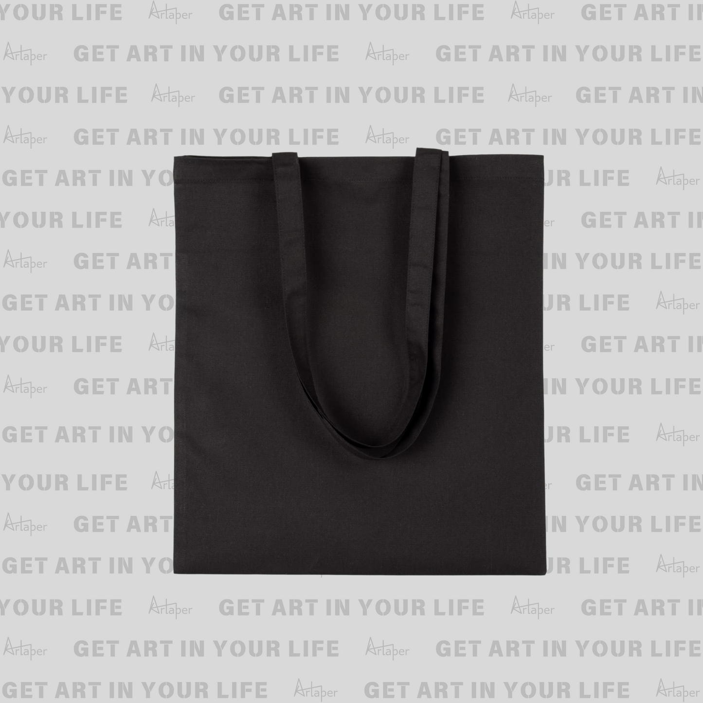 PLAIN COTTON TOTE BAG - Black