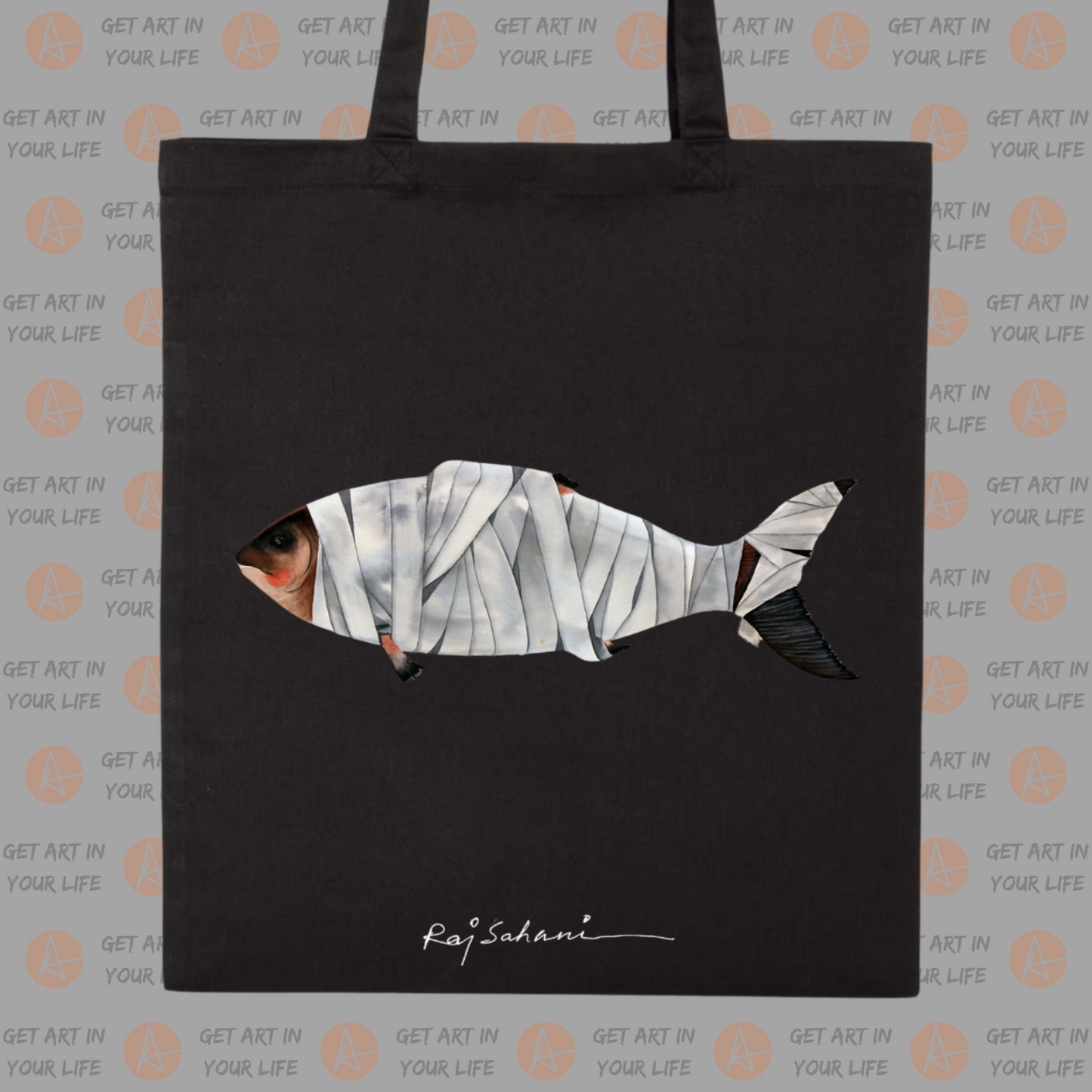 The Fish on COTTON TOTE BAG