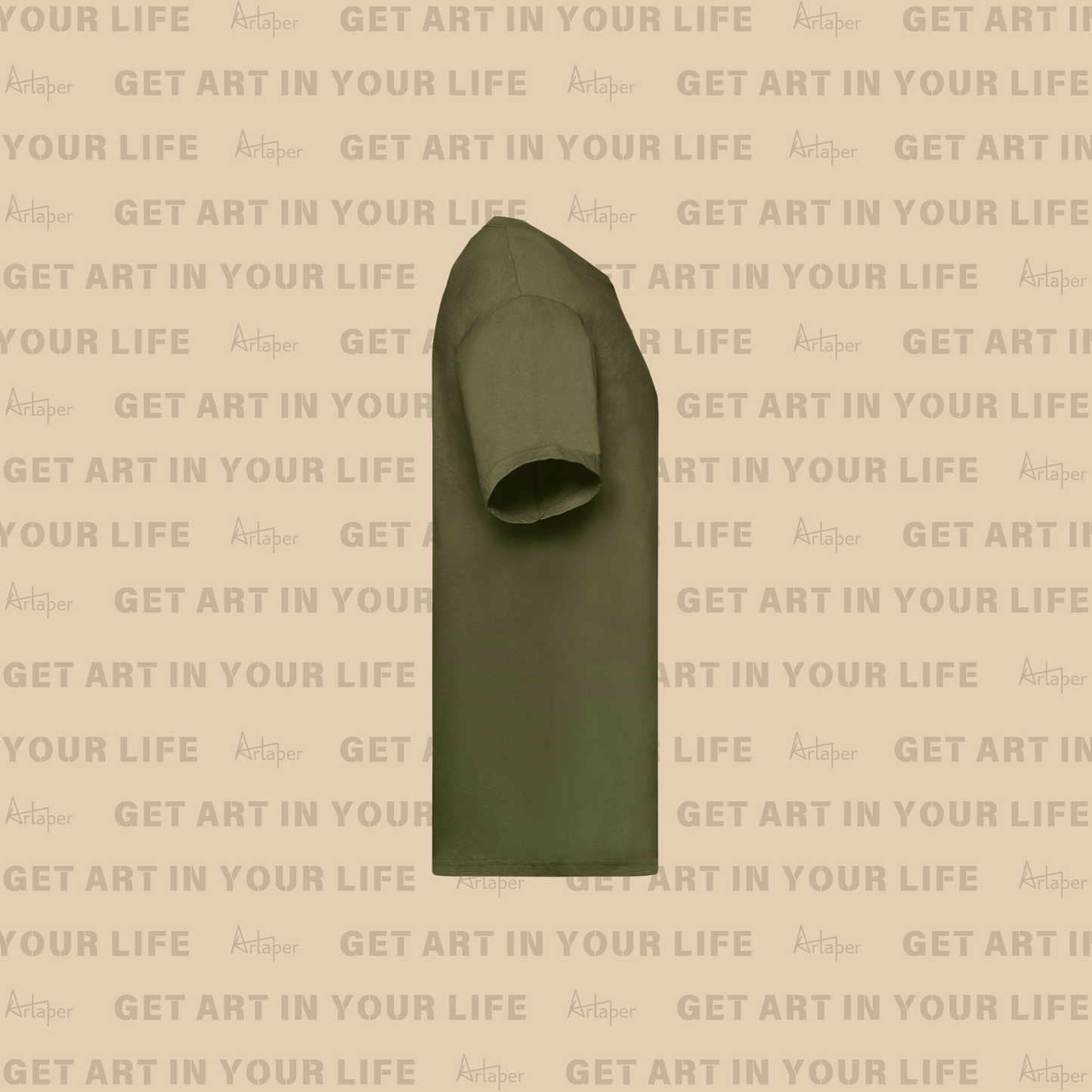 REGULAR FIT PLAIN T-SHIRT - Olive Green