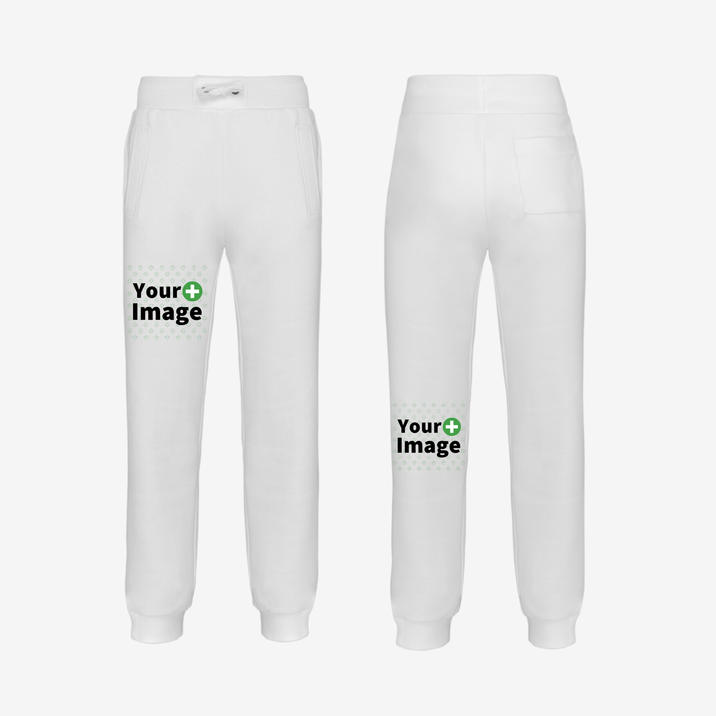 Custom Printed - RELAXED FIT JOGGING SWEATPANT - White