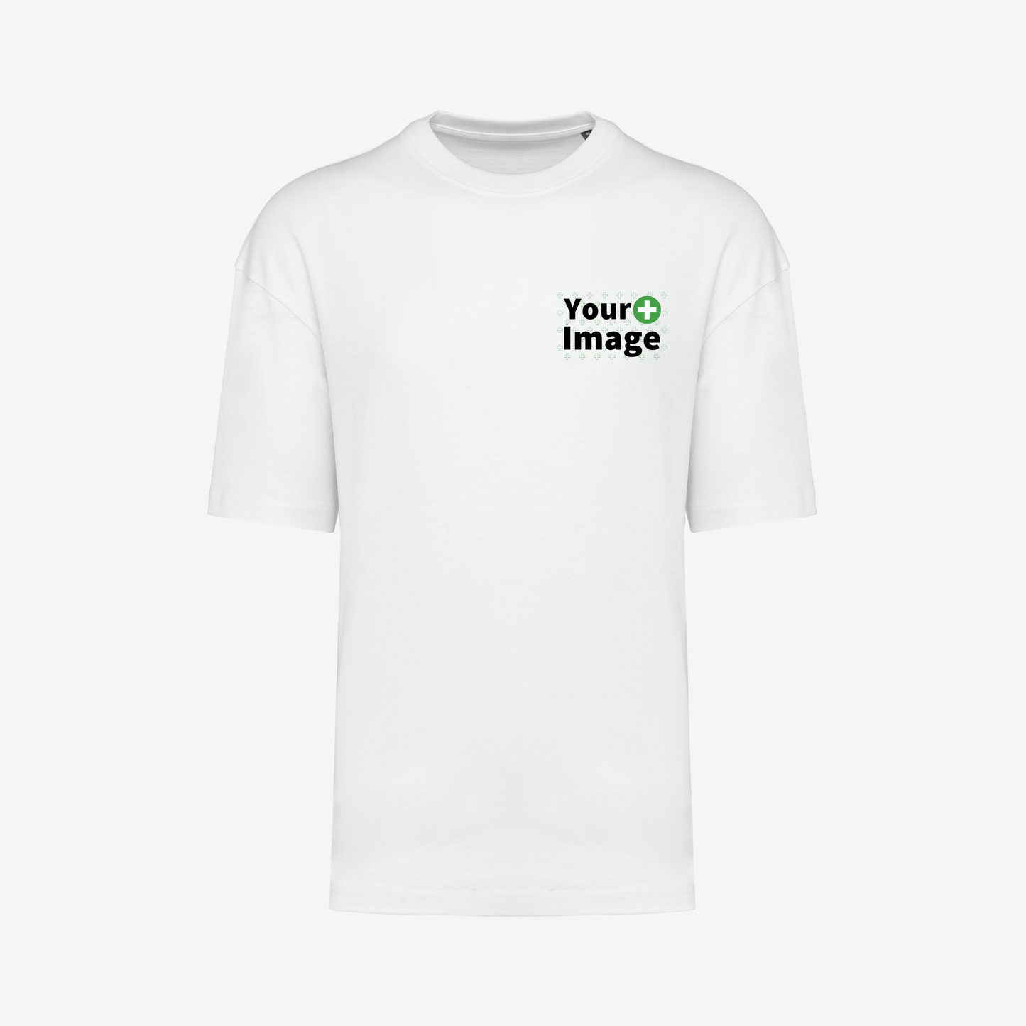 Custom Printed - OVERSIZED DROP SHOULDER T-SHIRT - White