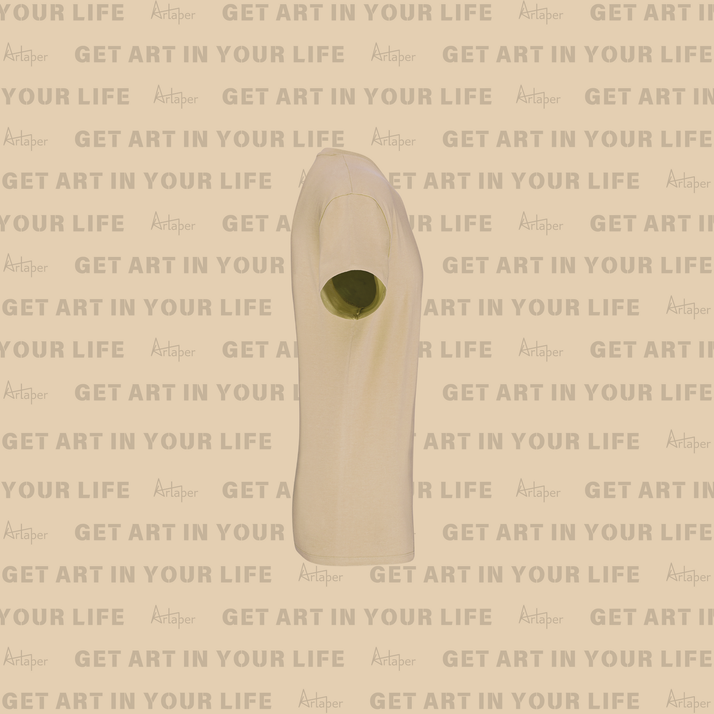REGULAR FIT PLAIN T-SHIRT - Beige