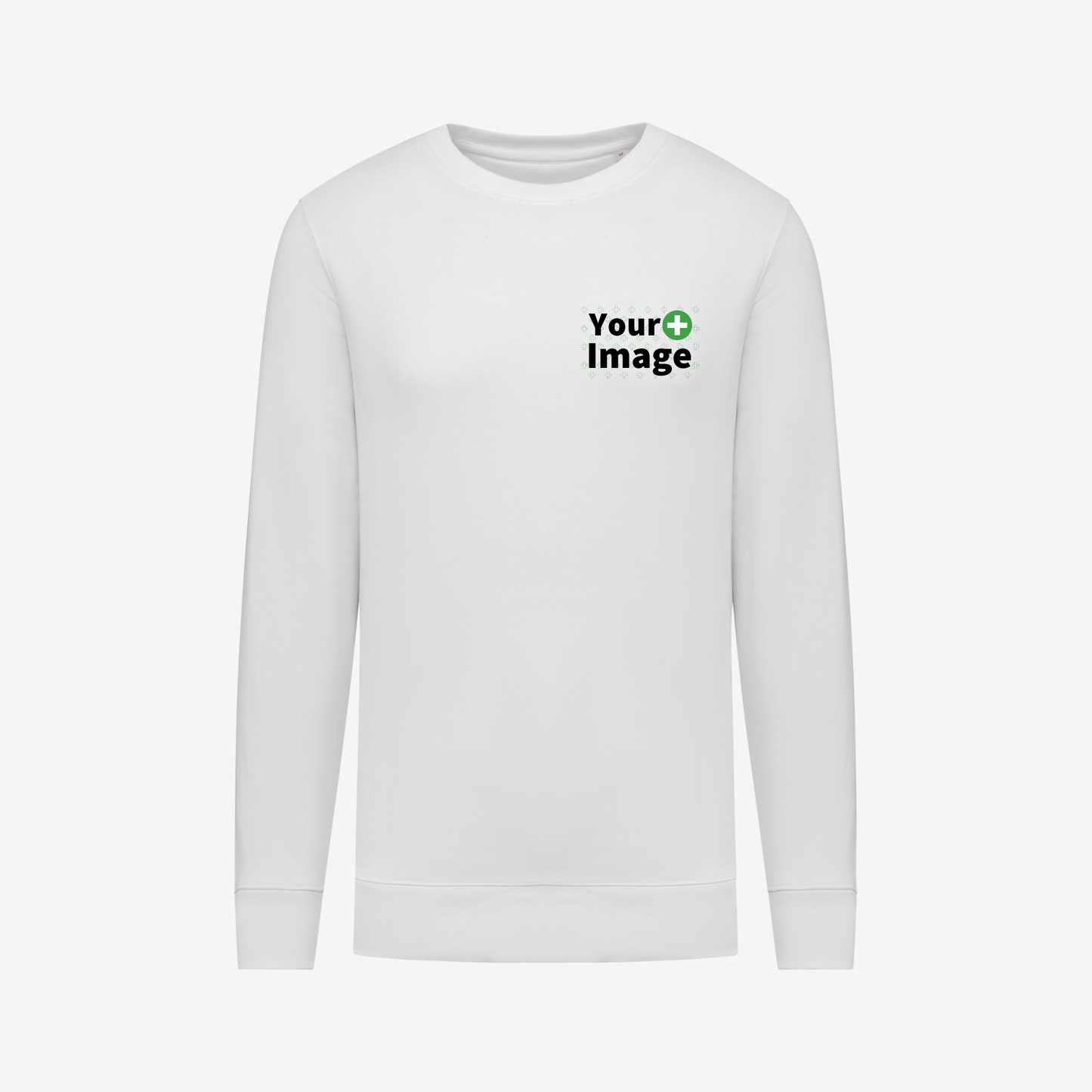 Custom Printed - CREW NECK SWEATSHIRT - White