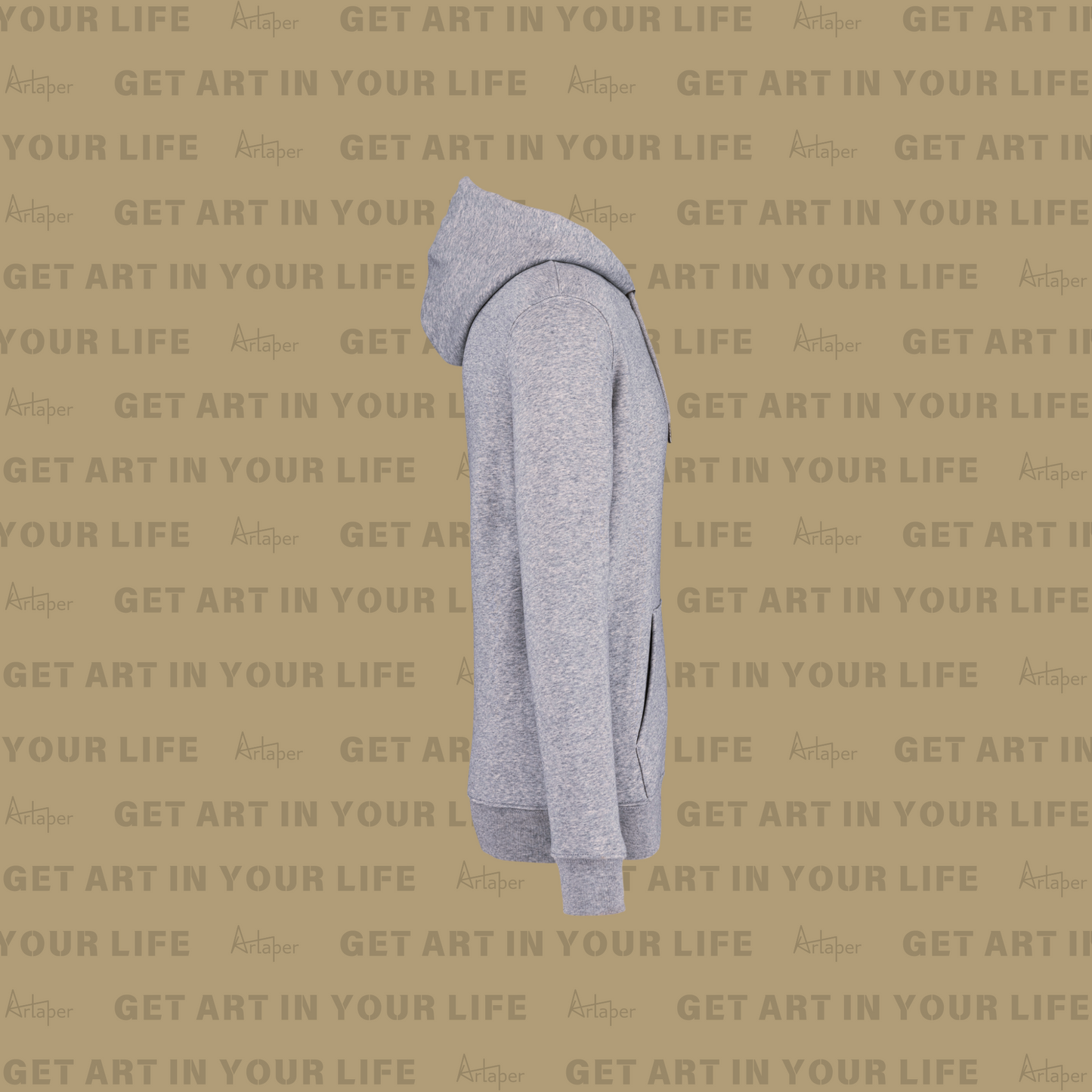 PLAIN HOODED SWEATSHIRT - Heather Slub Gray