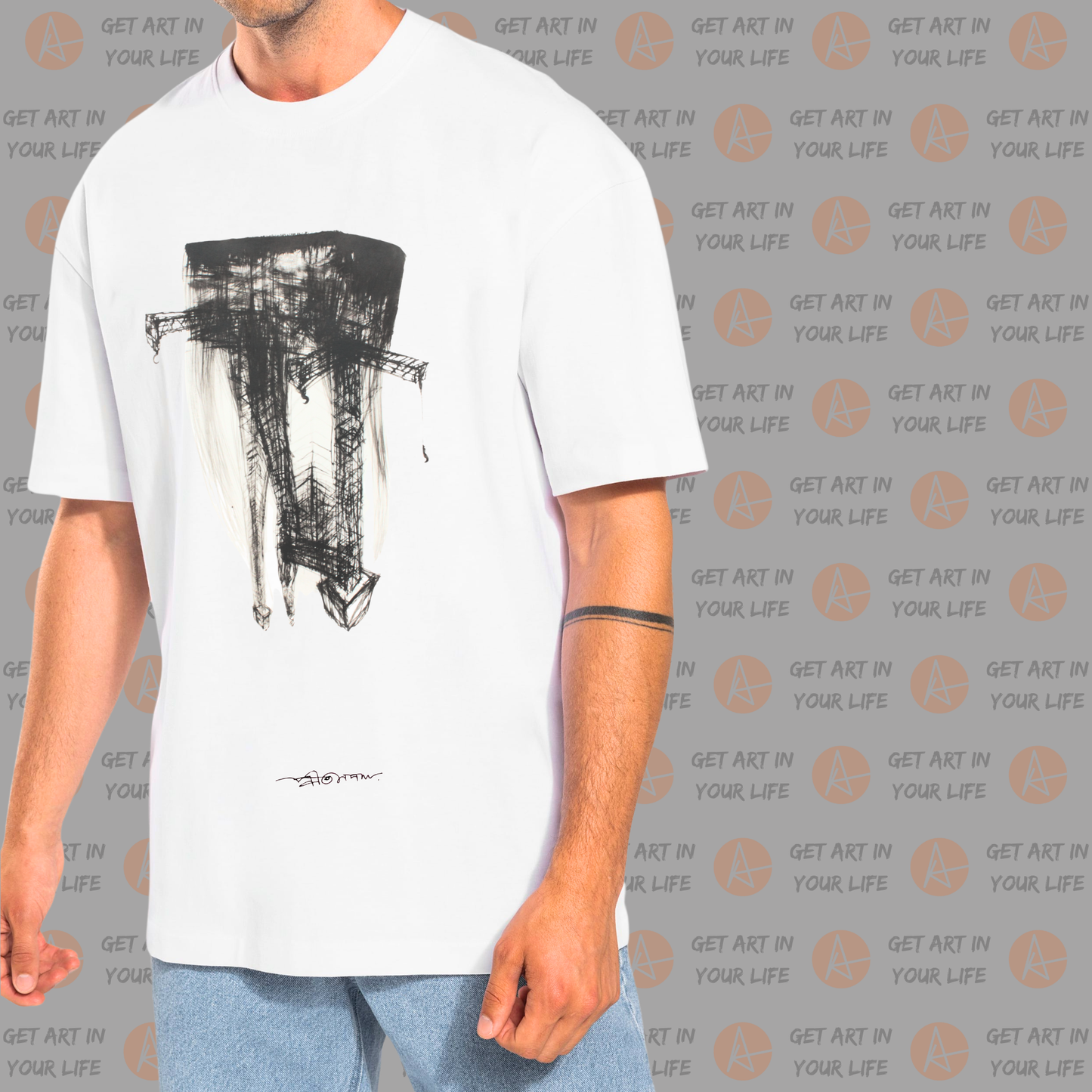 Vantage Point on OVERSIZED DROP SHOULDER PLAIN T-SHIRT